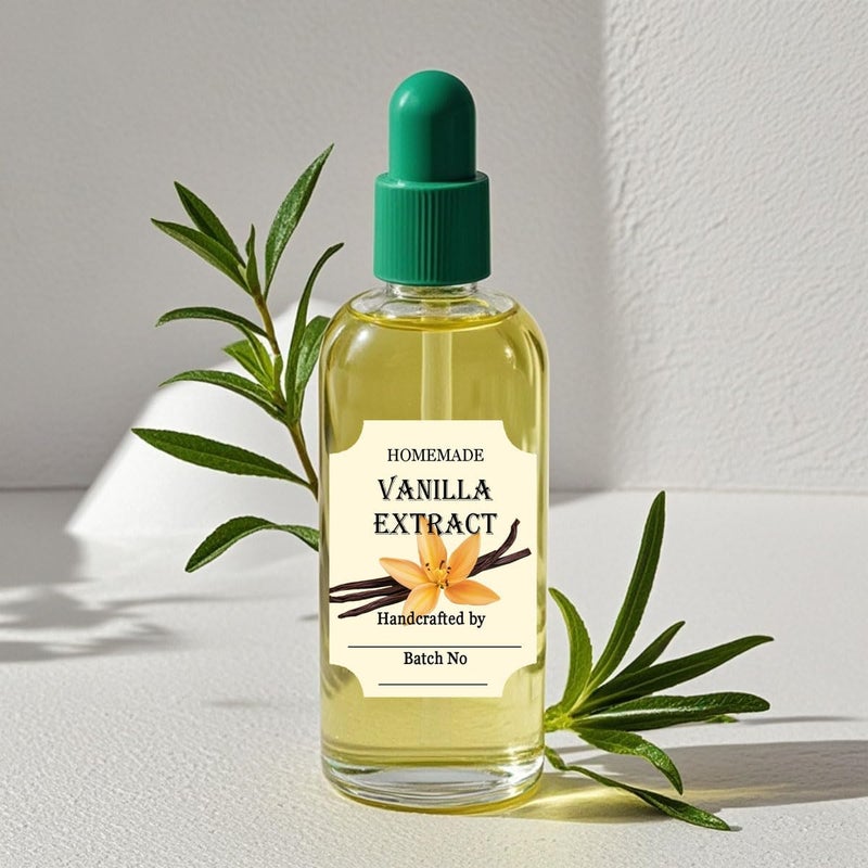 Besttile 40 Pcs Vanilla Extract Labels 2 * 3 Inch Handmade Stickers for Homemade Honeys or Extracts, Handcrafted Bottles, Bottle Label - Image 5
